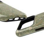 Golden Meadow – Sage Green Wildflower MagSafe Phone Case, glossy compact wide-camera Pro model, port openings and edge details