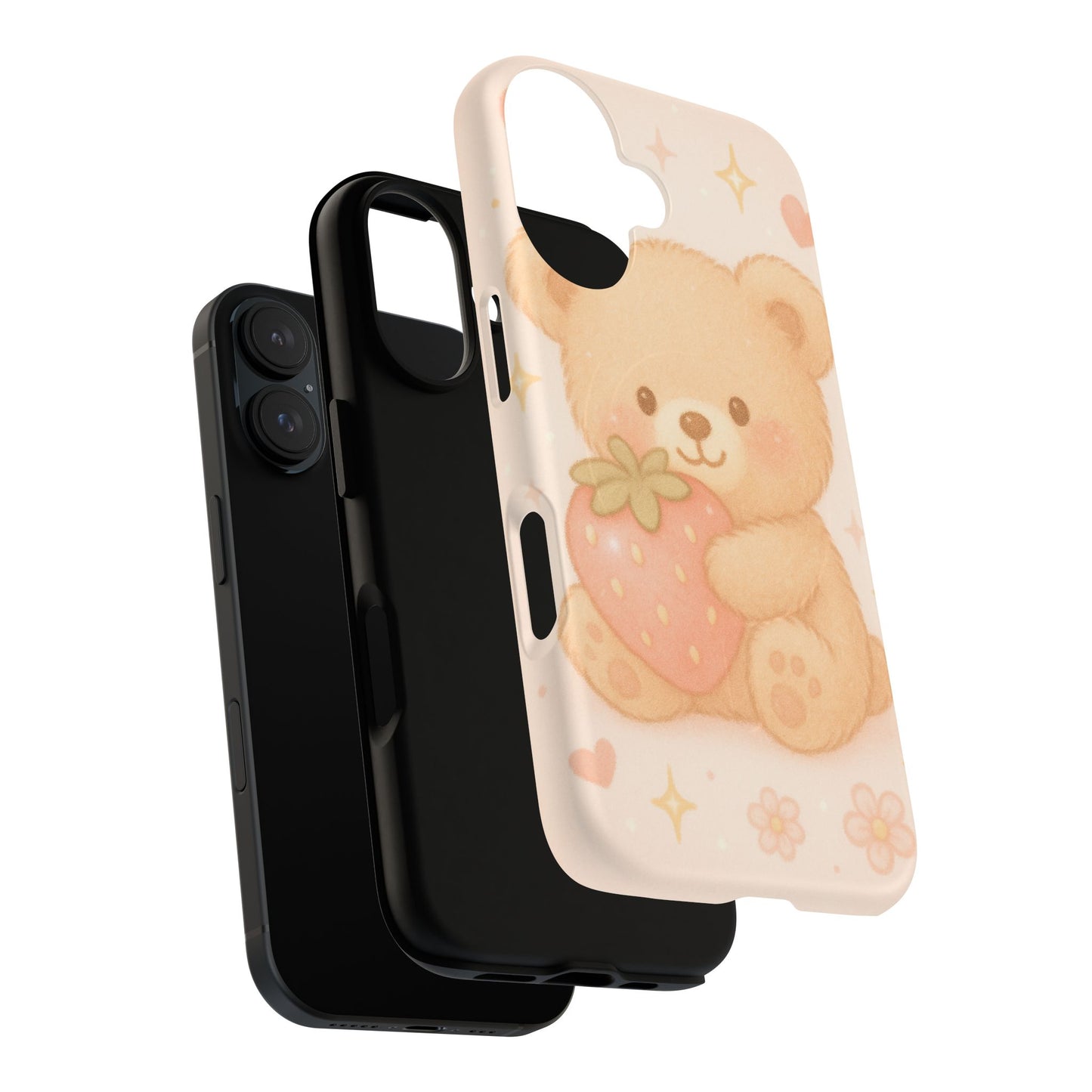 Strawberry Teddy iPhone Case with MagSafe