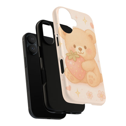 Strawberry Teddy iPhone Case with MagSafe