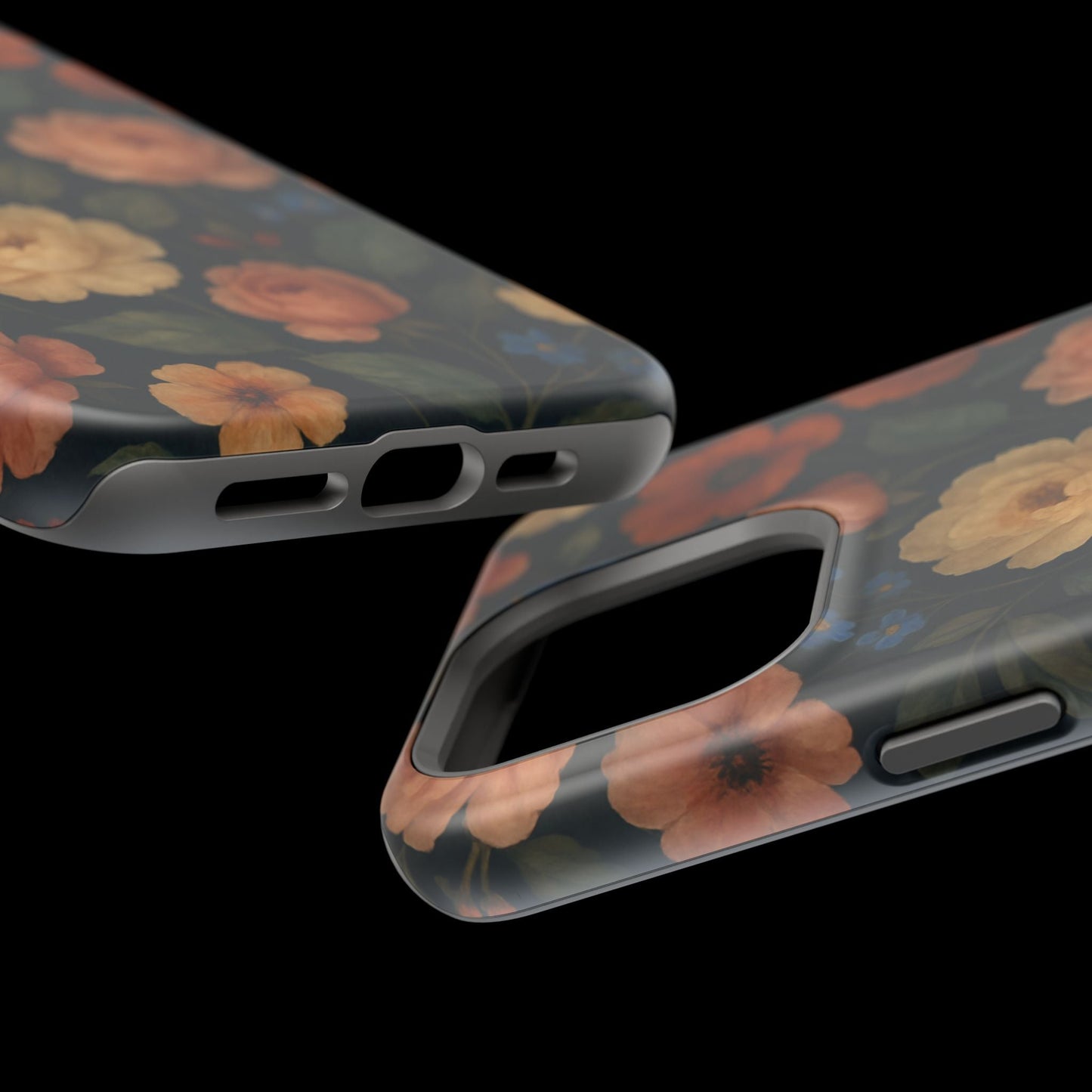 Floral Vintage Rose Magnetic Impact iPhone Case with MagSafe  Shamo's