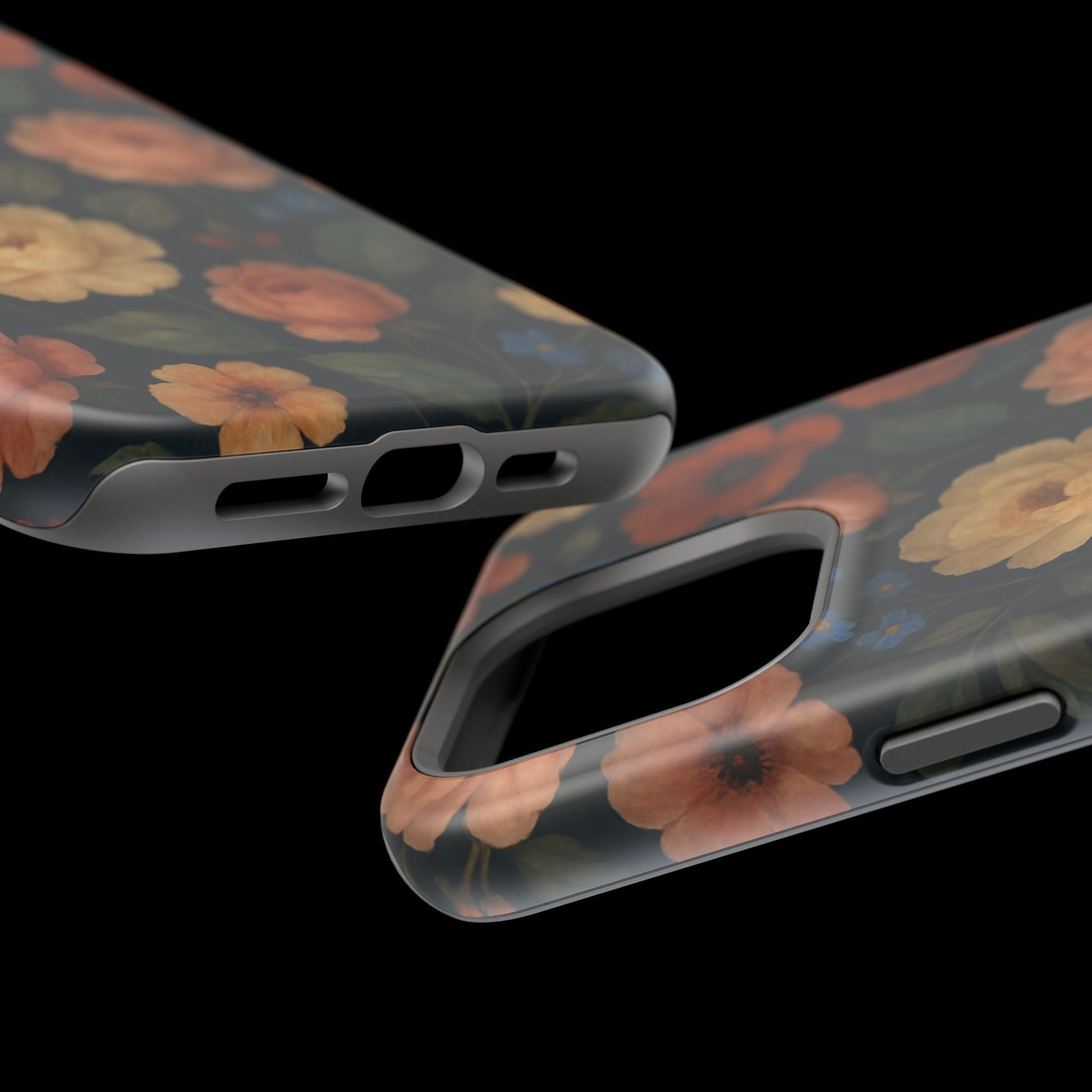 Floral Vintage Rose Magnetic Impact iPhone Case with MagSafe  Shamo's