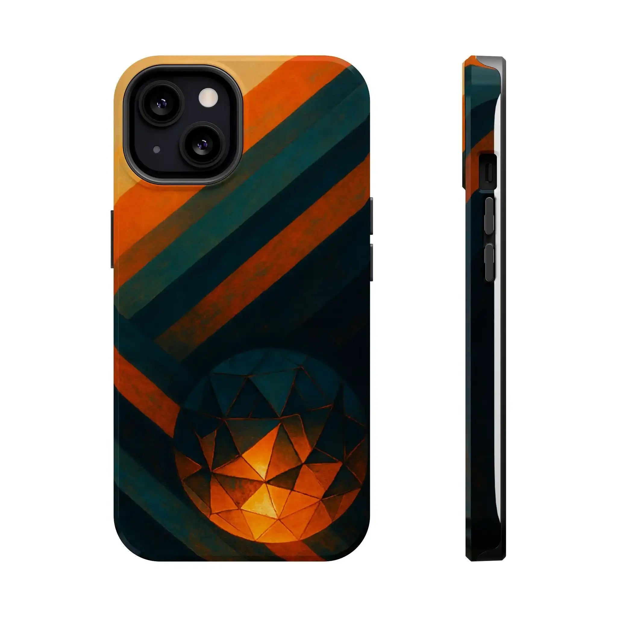 “Geometry of Becoming” Abstract iPhone MagSafe Case — Magnetic Impact-Resistant  Shamo's iPhone 13 / Glossy