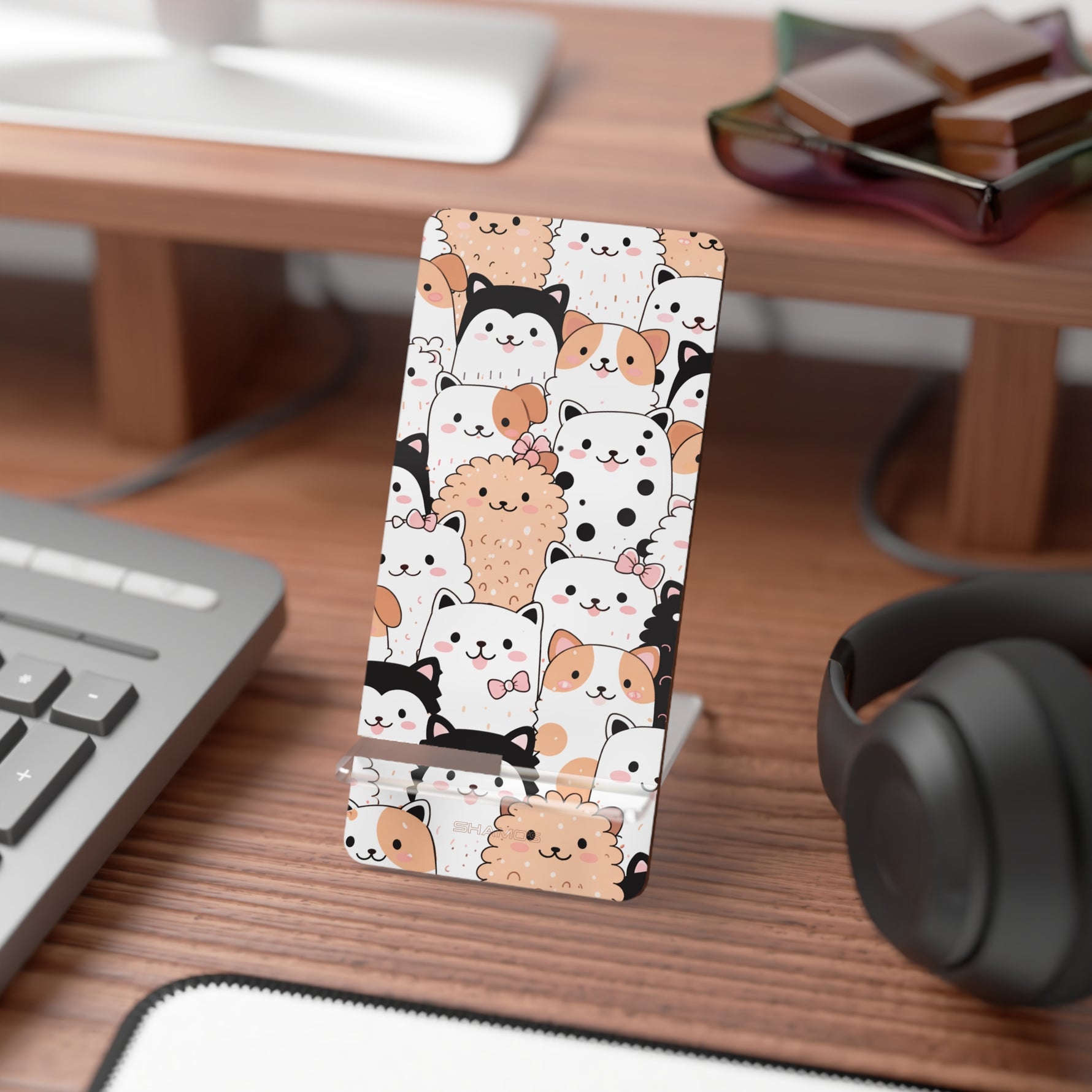 Cute Cartoon Cats & Puppies Foldable Phone Stand | Mobile Display