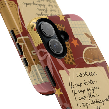 Holiday Receipt Stamps iPhone Case with MagSafe Compatibility