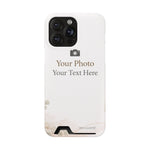 Funda para teléfono personalizable con tarjetero | Añade tu propia foto y texto