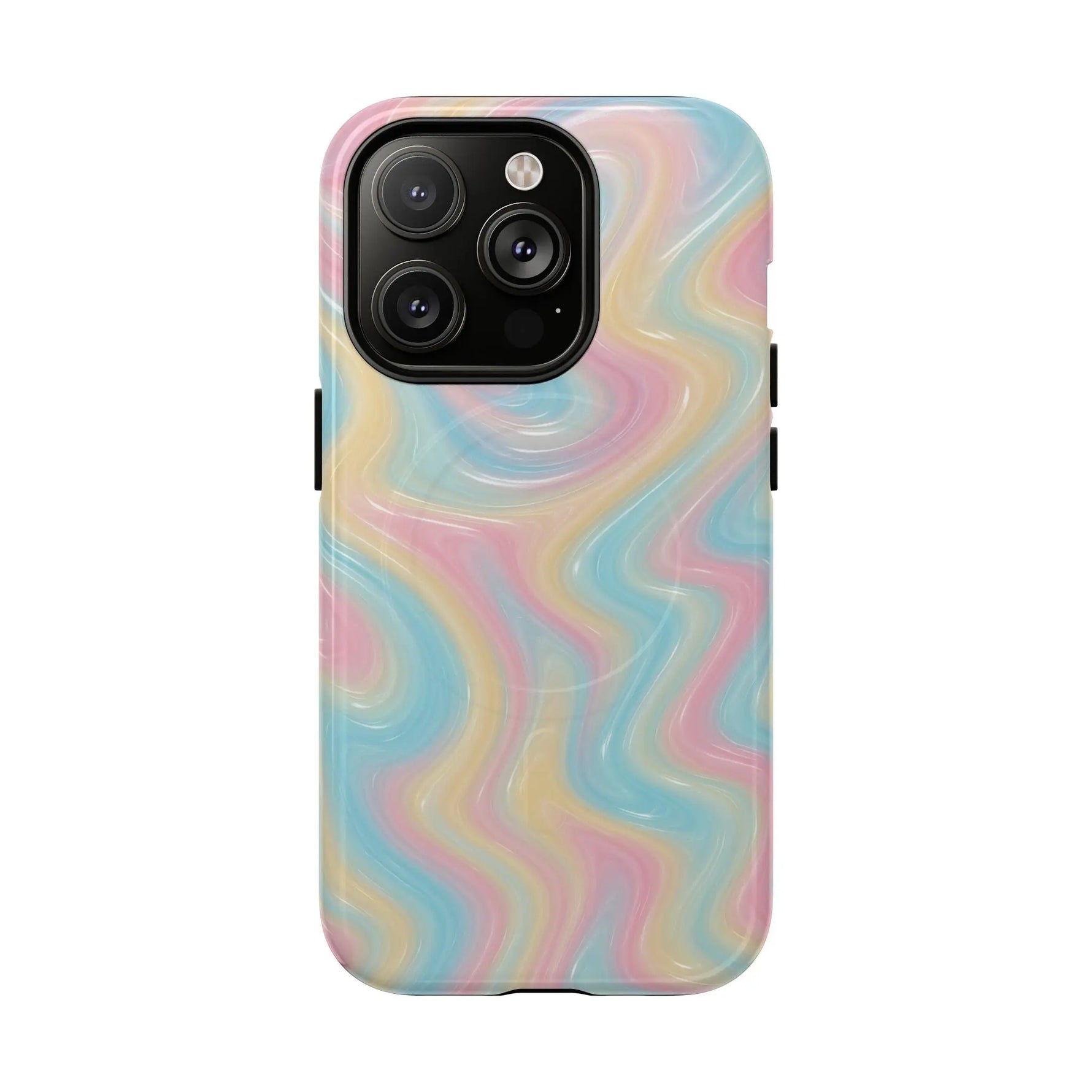 Rainbow Marble Swirl iPhone Case with MagSafe - Shamo's