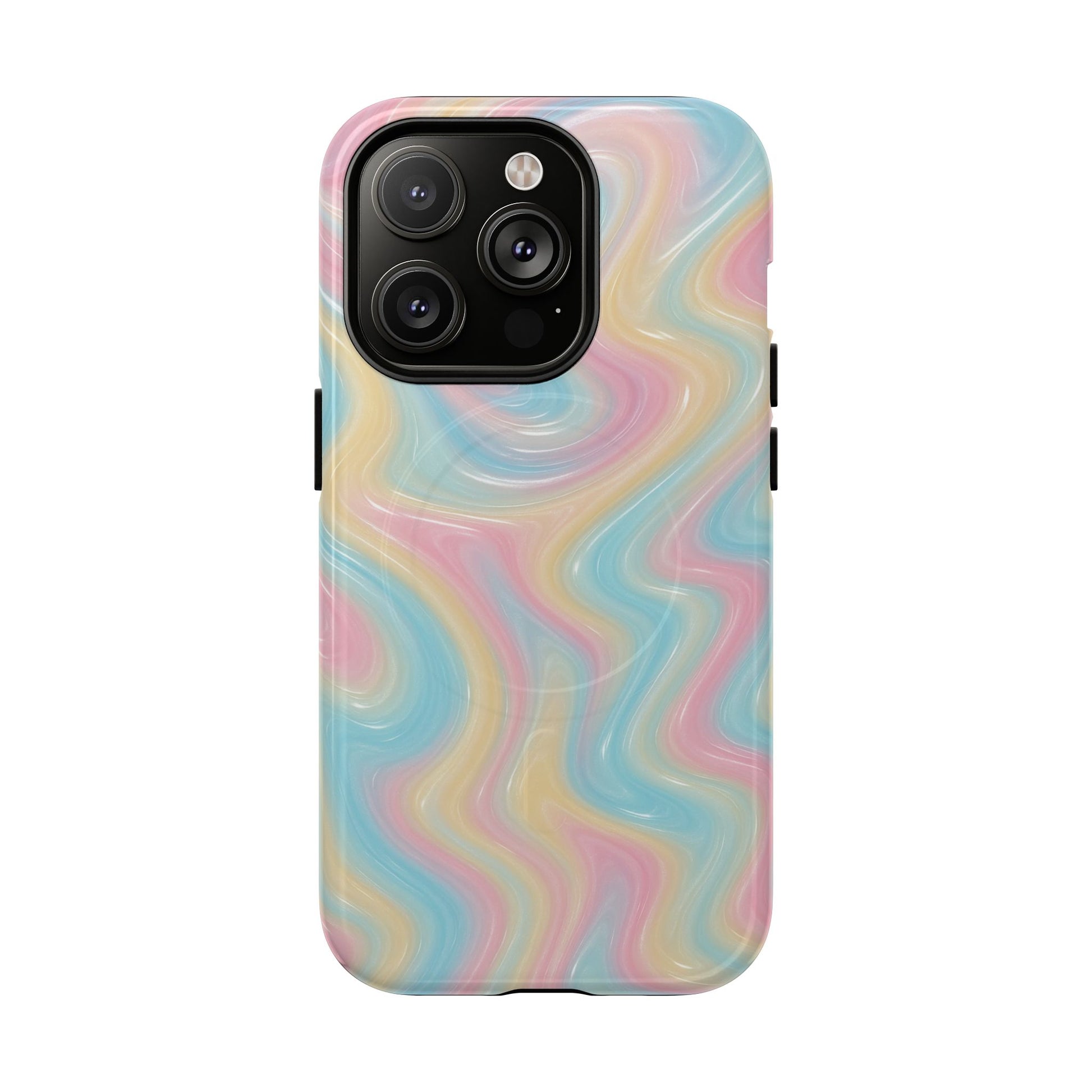Rainbow Marble Swirl iPhone Case with MagSafe - Shamo's