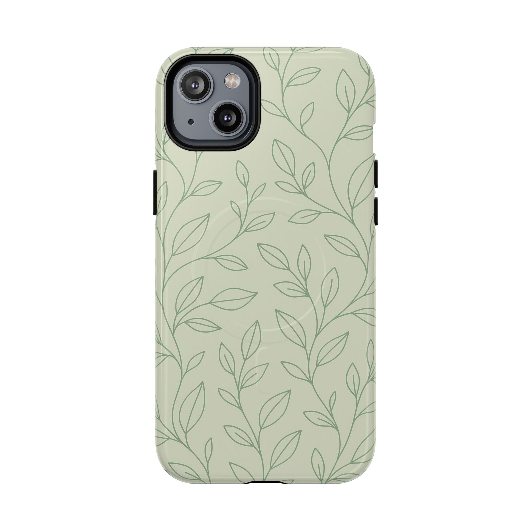 Sage Botanical Leaves Floral iPhone Case | MagSafe - Shamo's