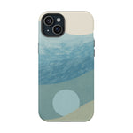 “Calm Over Chaos” Abstract Ocean Wave iPhone Case | MagSafe Compatible  Shamo's iPhone 15 Plus / Matte