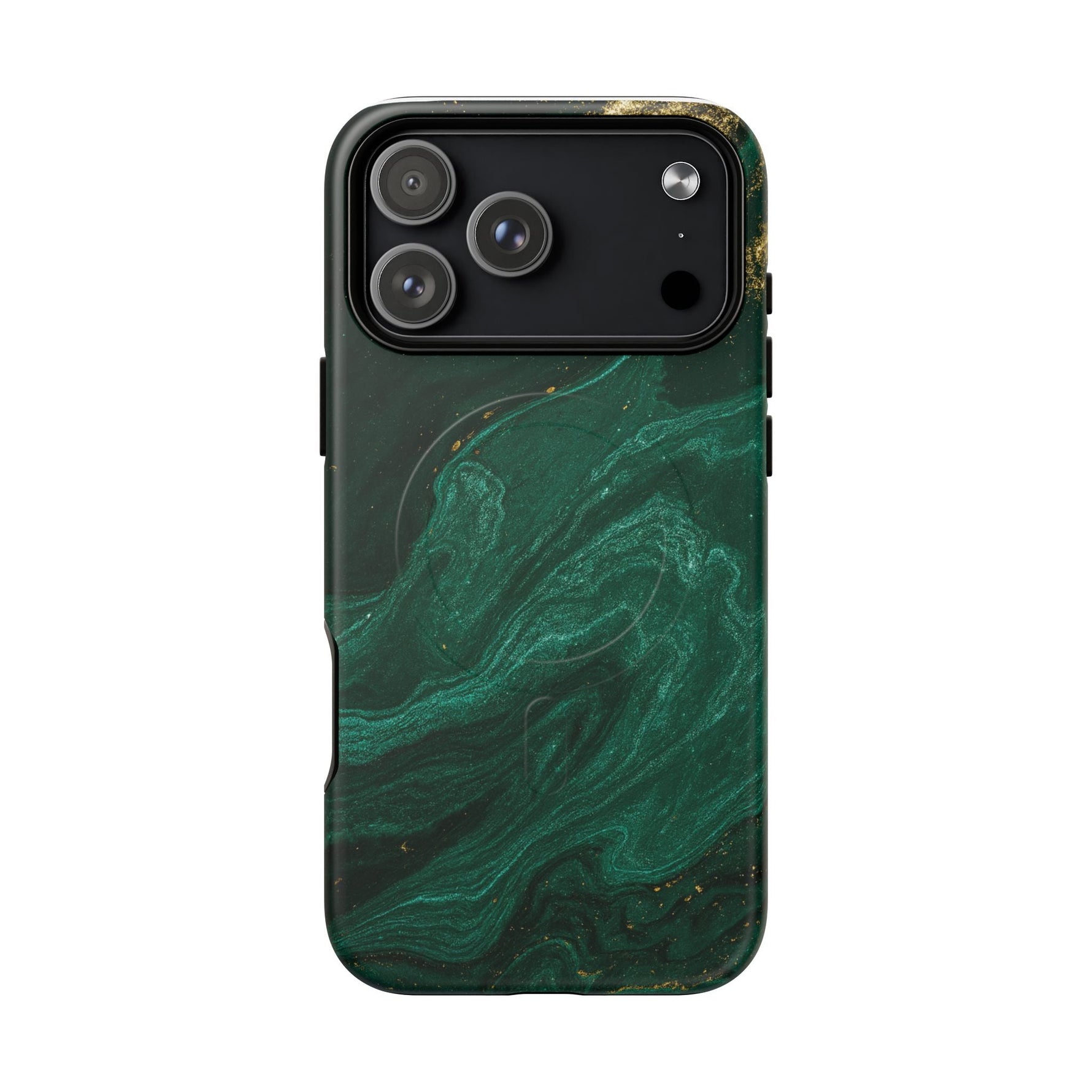 Emerald Marble with Gold Veins iPhone Case | with MagSafe  Shamo's iPhone 17 Pro Max / Matte