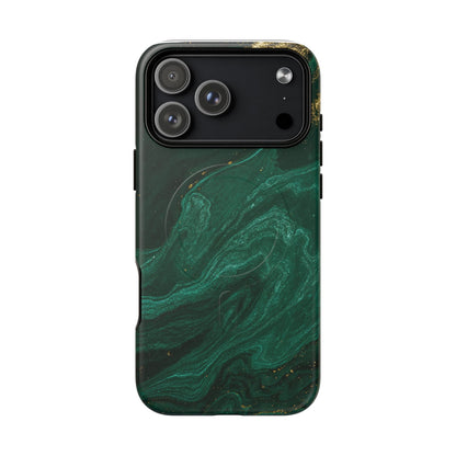 Emerald Marble with Gold Veins iPhone Case | with MagSafe  Shamo's iPhone 17 Pro Max / Matte