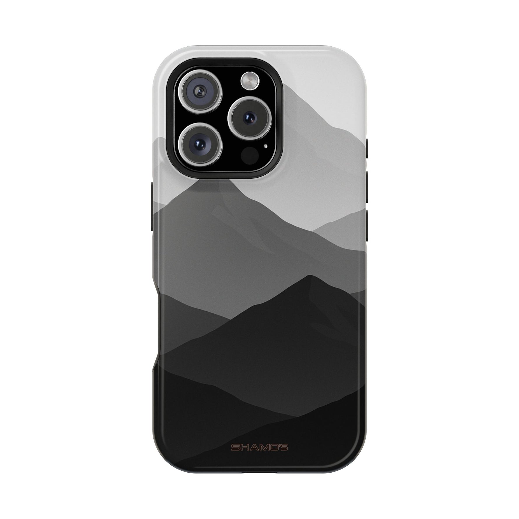 Monochrome Mountain Design iPhone Case | MagSafe