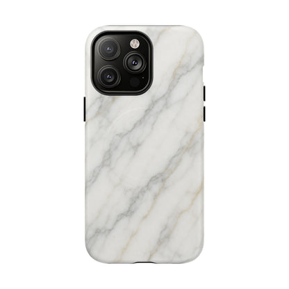 Classic White Marble iPhone Case with MagSafe - Shamo's