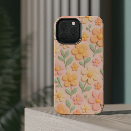 Vintage Floral 3D iPhone Case | MagSafe Compatible