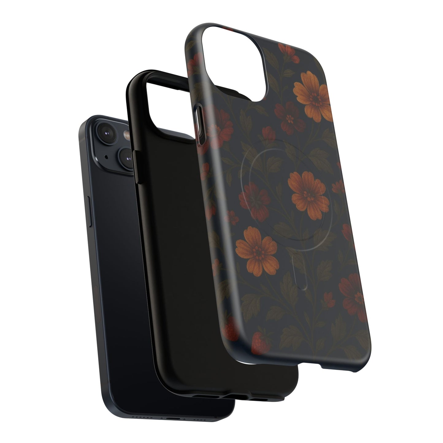 Floral Night Velvet iPhone Case - Works with MagSafe