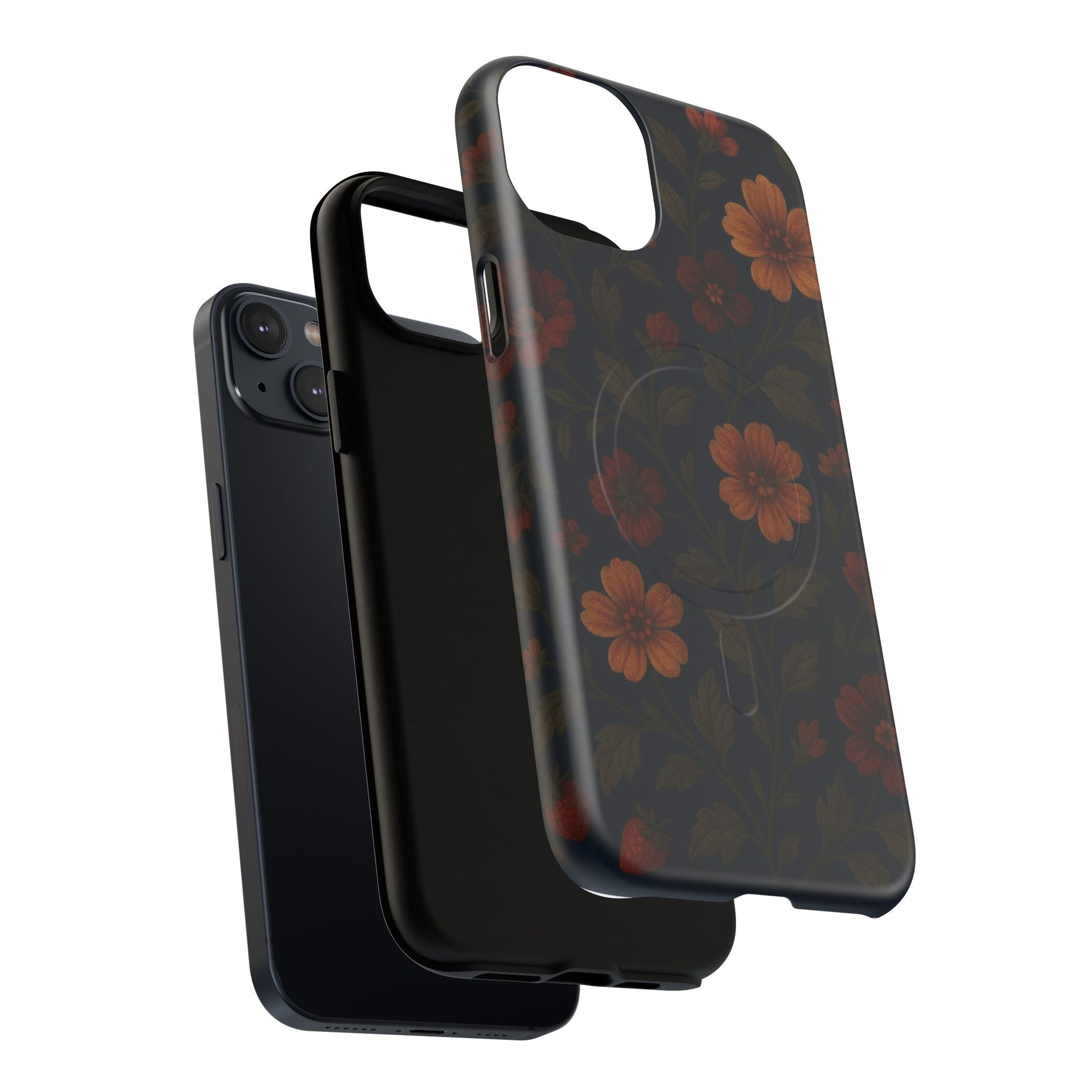 Floral Night Velvet iPhone Case - Works with MagSafe - Shamo's