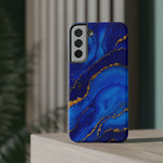 Blue Gold Marble Phone Case  Shamo's