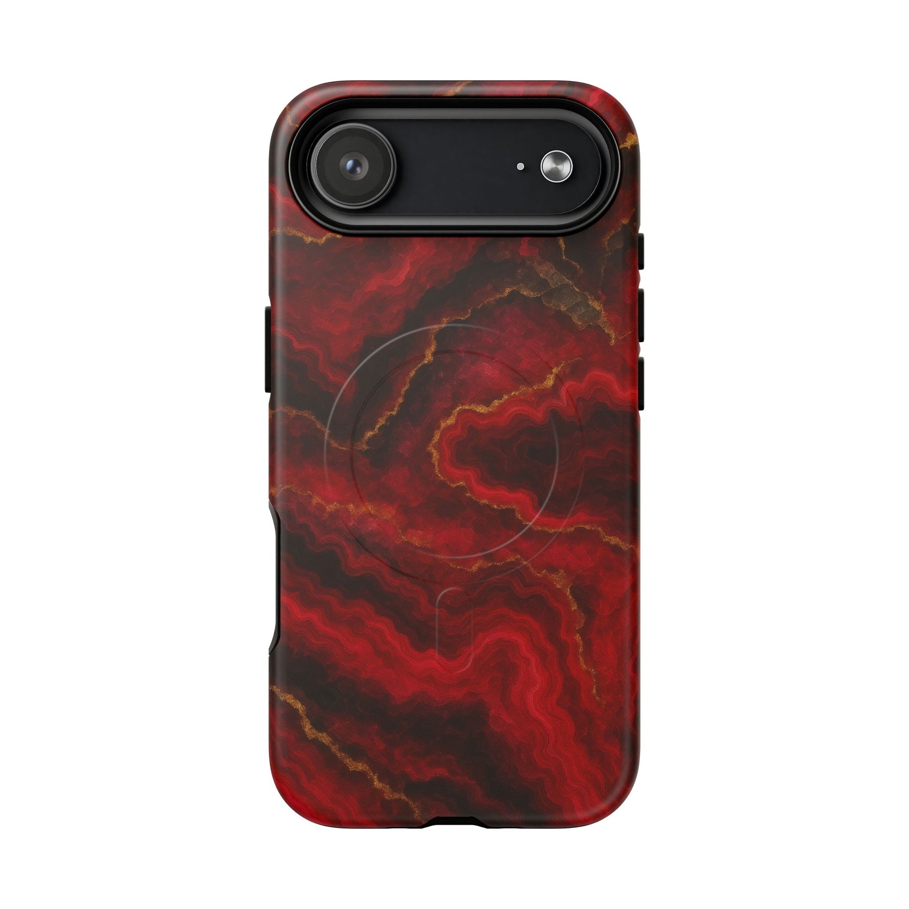 Red Marble iPhone Case with MagSafe - Shamo's
