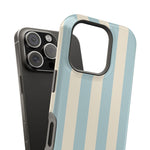 Blue Strips Pattern iPhone Case Compatible with MagSafe