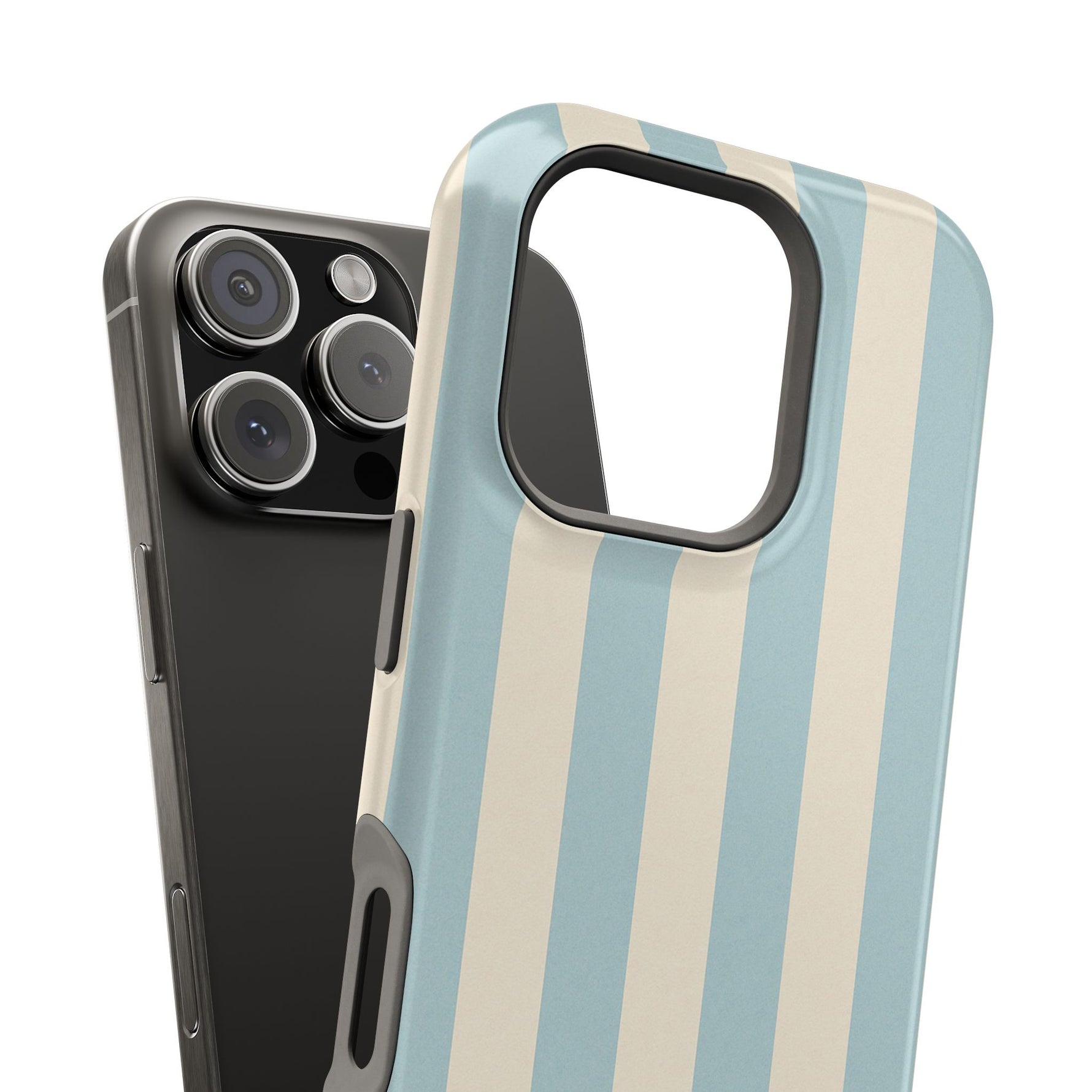 Blue Strips Pattern iPhone Case Compatible with MagSafe