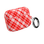 Red Plaid AirPod Case – Festive Check Pattern Protective Cover