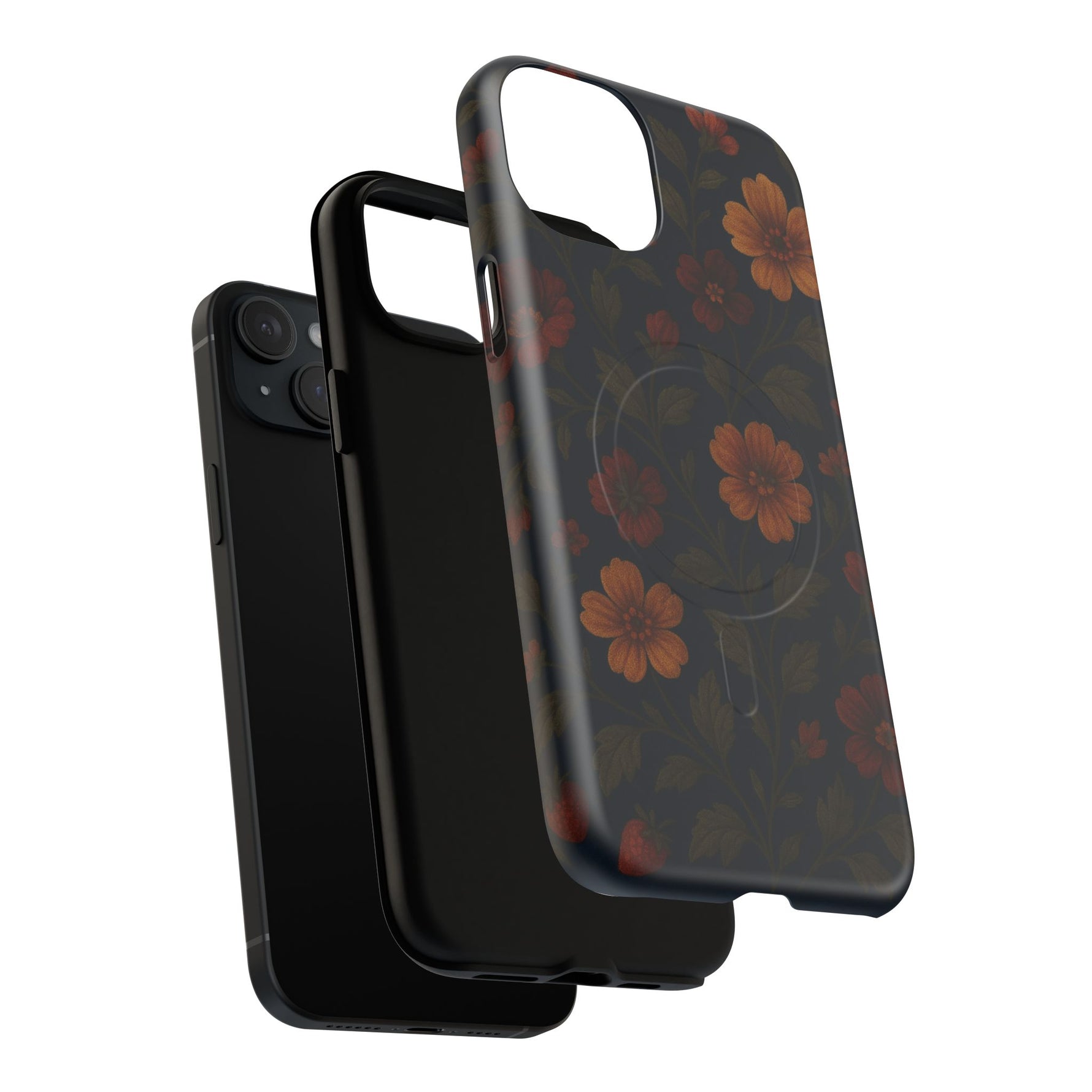 Floral Night Velvet iPhone Case - Works with MagSafe - Shamo's