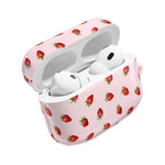Strawberry Pattern AirPod Case | Cute Pink Protective Cover