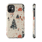 Winter Village Holiday Tough iPhone Case — Vintage Holidays & Snow Scene  Shamo's iPhone 11