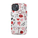 Love Doodle Tough iPhone Case (MagSafe compatible)  Shamo's iPhone 15 Plus / Glossy