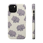 Cute Tiny Hippo Magnetic Impact-Resistant Phone Case