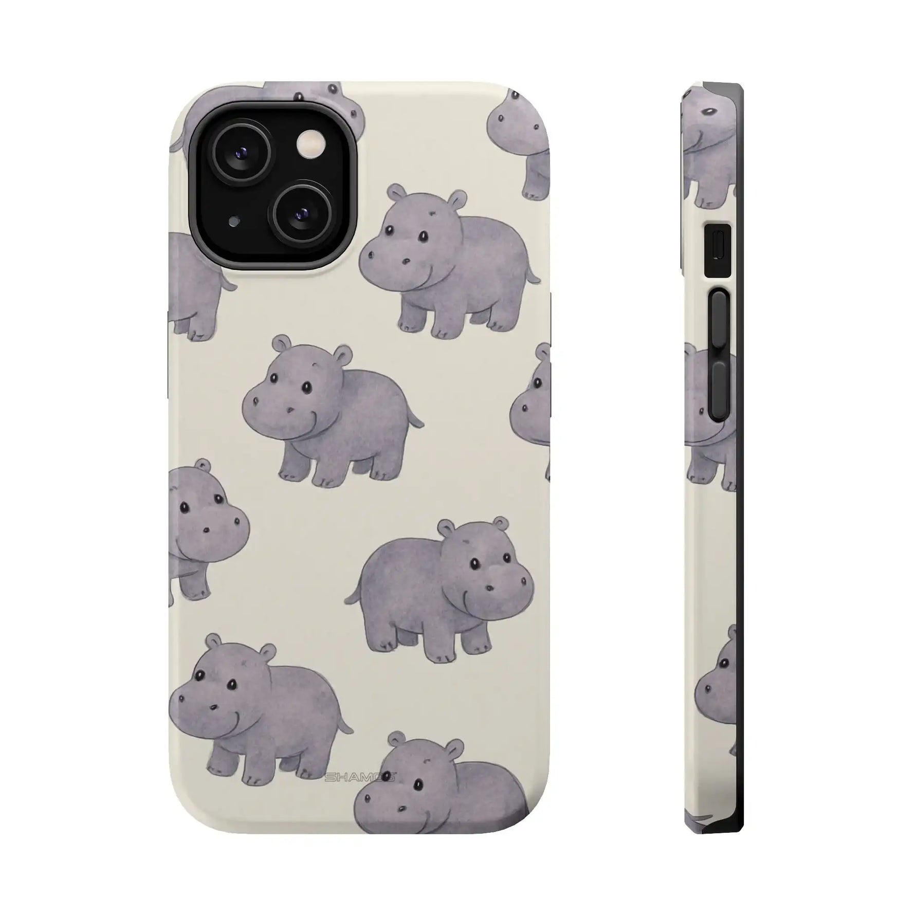 Cute Tiny Hippo Magnetic Impact-Resistant Phone Case