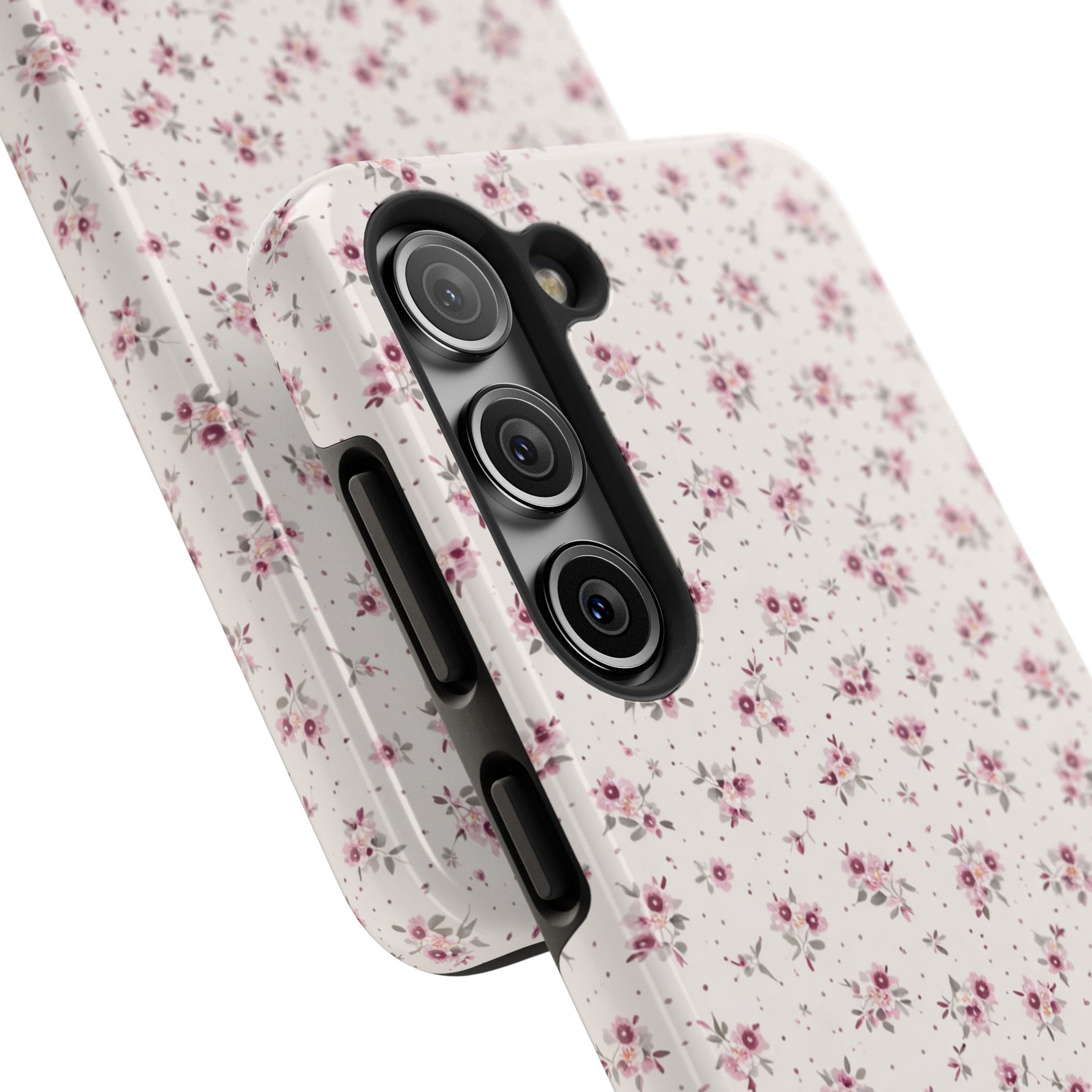 Rosebud Floral Tough iPhone Case — Pink Vintage Flower Protective Cover - iPhone 17 - Shamo's