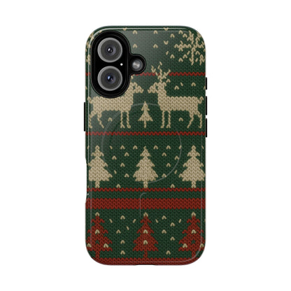 Holiday Knit Reindeer MagSafe Tough iPhone Case