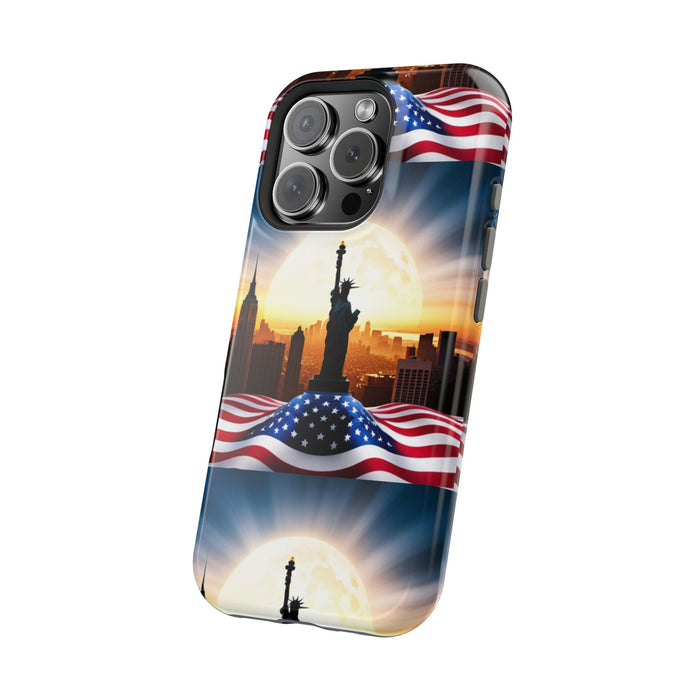 MagSafe American Flag Tough Phone Case: Show Your Patriotism in Style