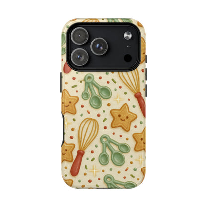 Baking Holiday iPhone Case — Cute Whisk & Cookie Pattern | compatible with MagSafe