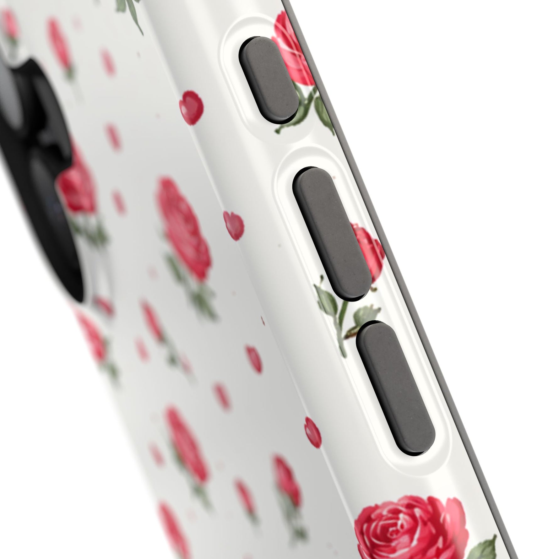 Rose Pattern Impact-Resistant iPhone Case | MagSafe