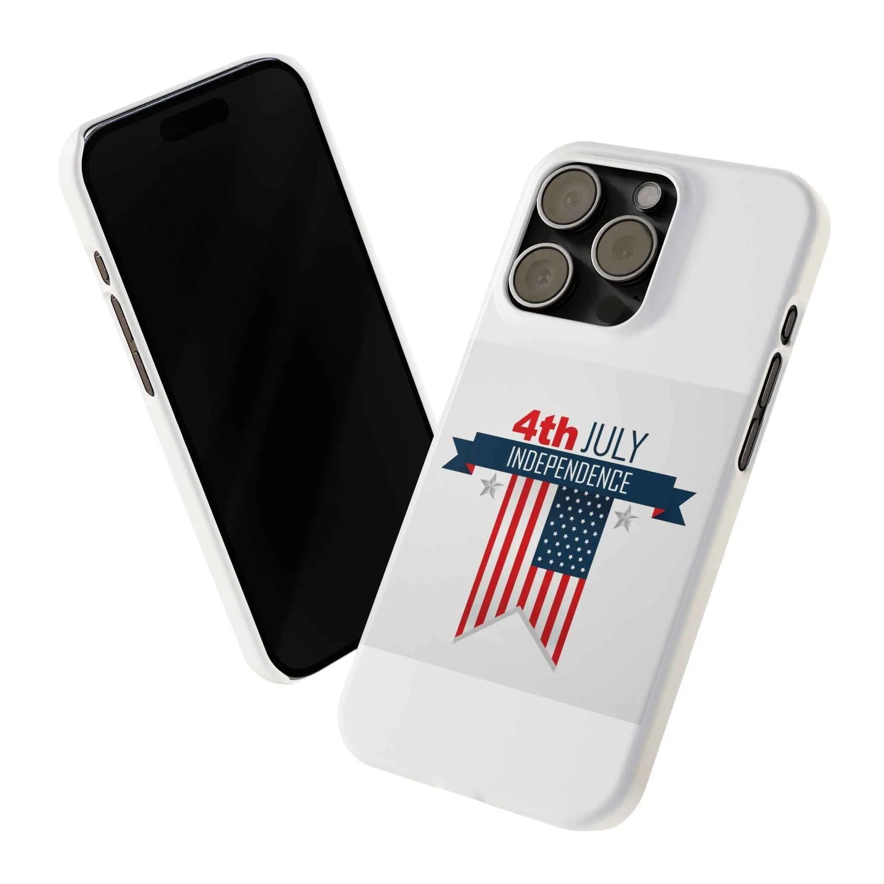 Slim Phone Cases with 4th of July writing for iPhone 17 and more
