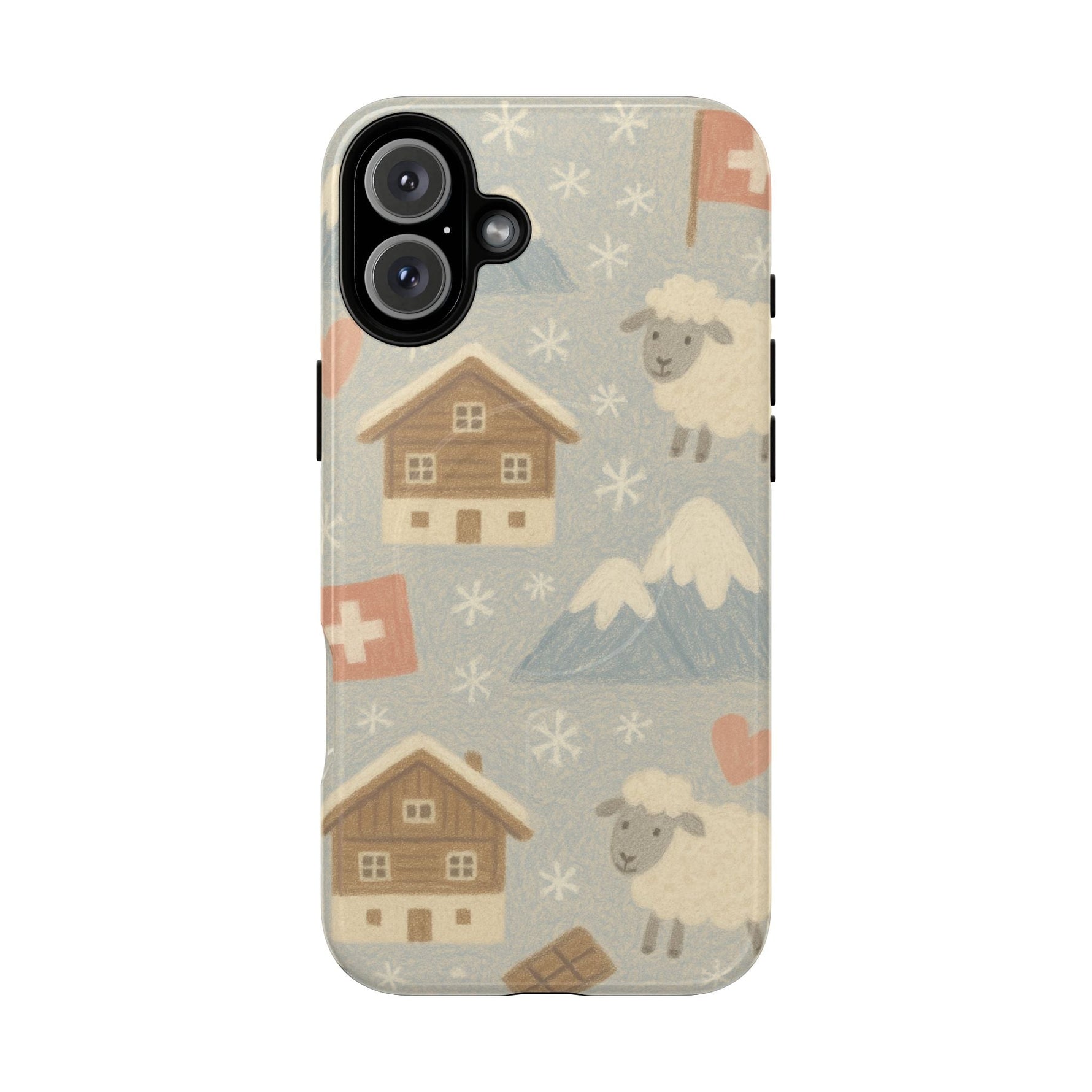 Swiss Chalet Sheep Pattern Tough MagSafe iPhone Case  Shamo's iPhone 16 Plus / Glossy
