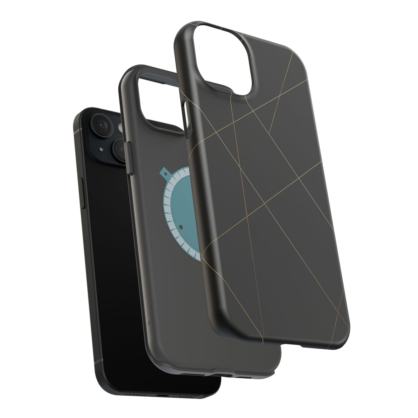 Black Geometric Design iPhone Case | MagSafe  Shamo's