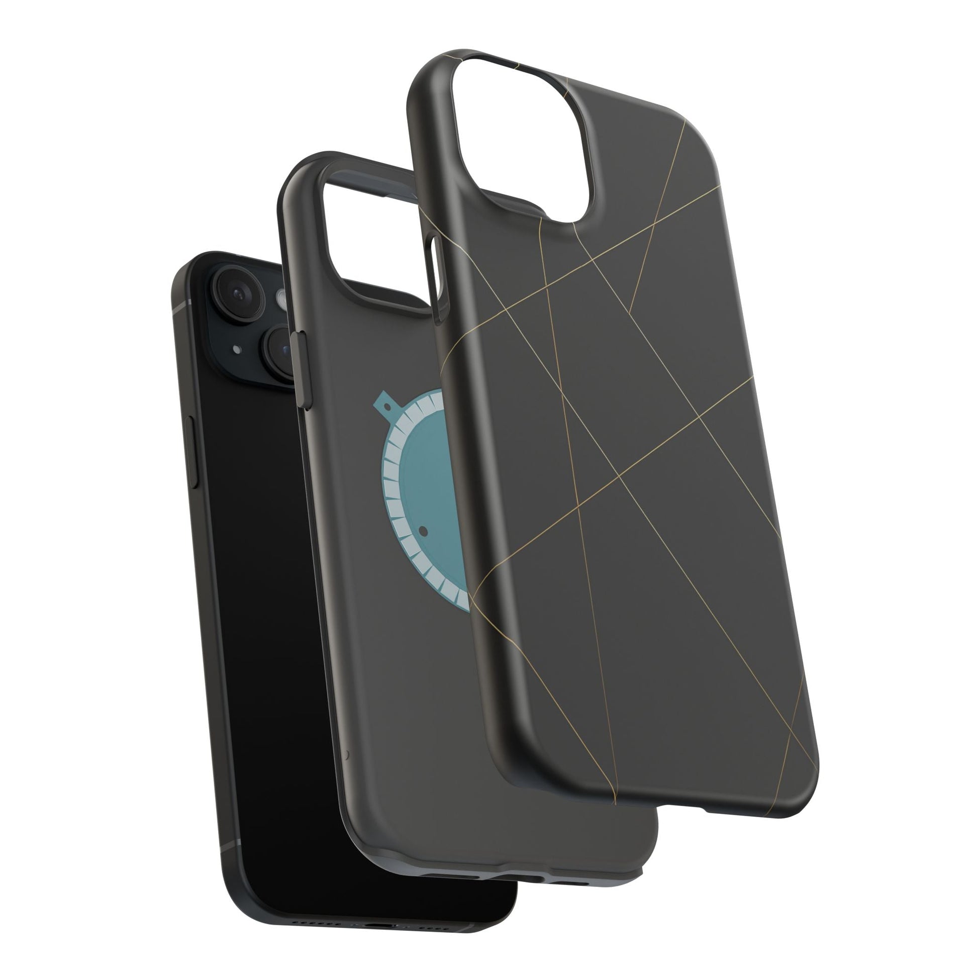 Black Geometric Design iPhone Case | MagSafe  Shamo's