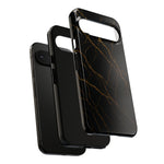 Black Marble Tough iPhone Case  Shamo's