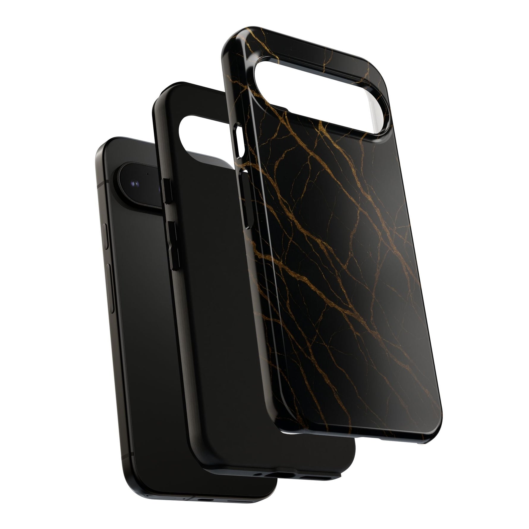 Black Marble Tough iPhone Case  Shamo's