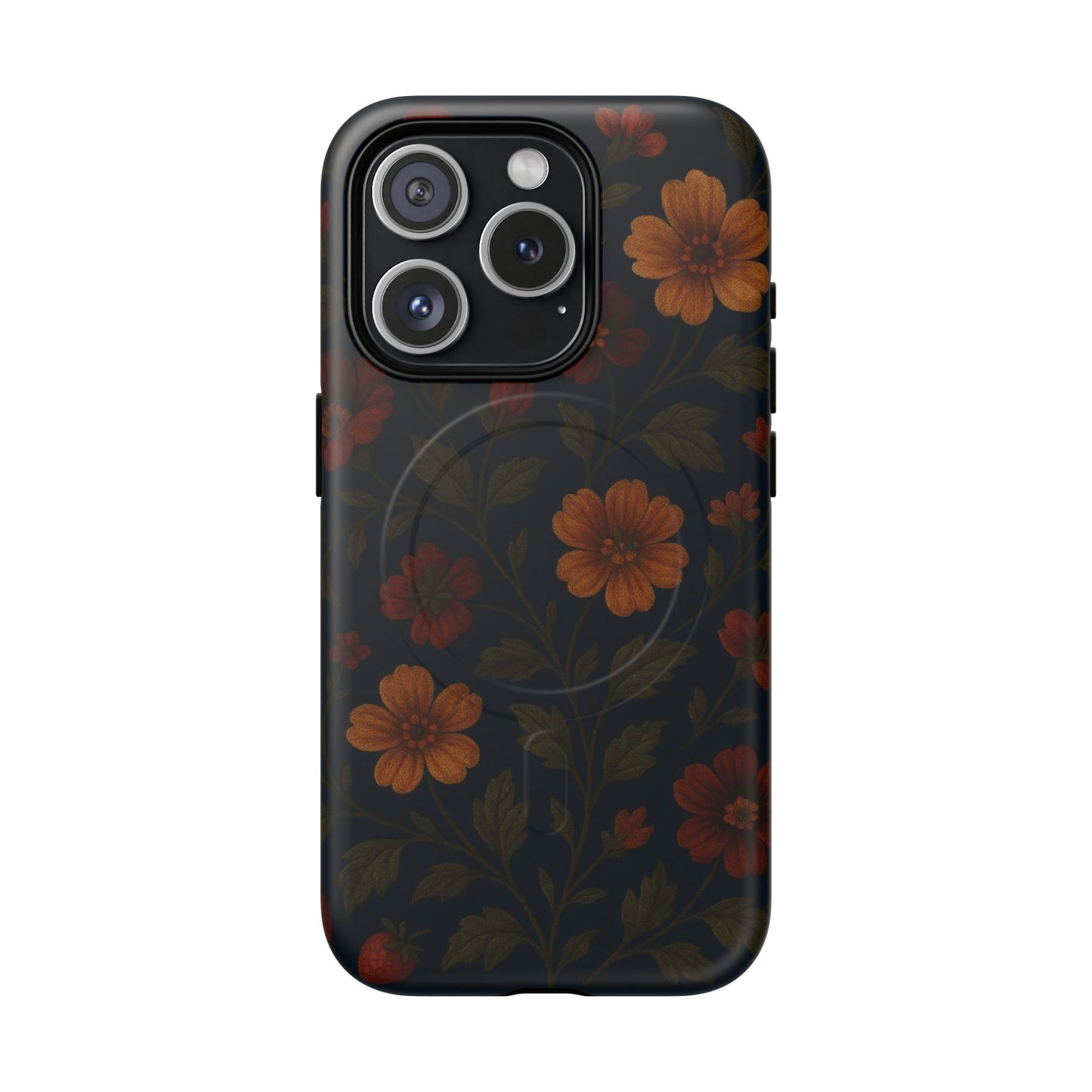 Floral Night Velvet iPhone Case - Works with MagSafe
