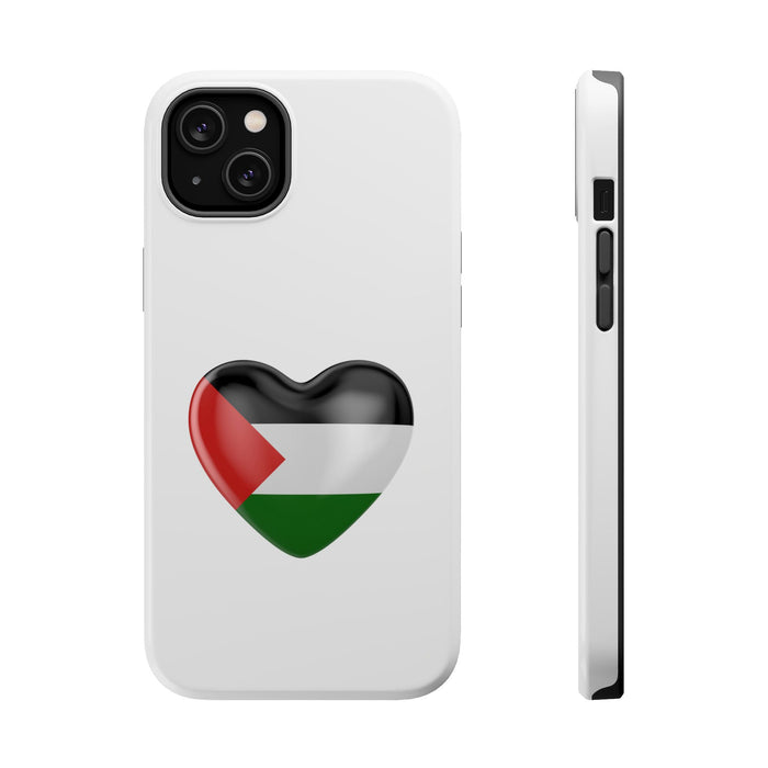 MagSafe Tough Cases with Palestinian flag in heart shape