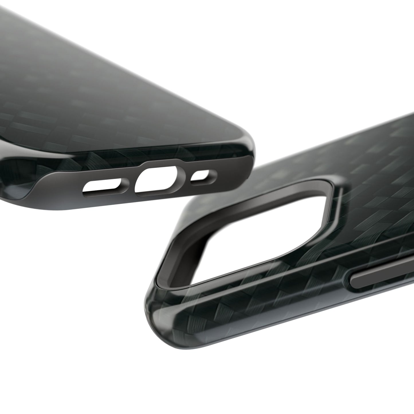 Dark Carbon Fiber Texture Magnetic Impact-Resistant iPhone Case | MagSafe compatible  Shamo's