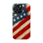 American Flag Tough Phone Case: Show Your Patriotism in Style  Shamo's iPhone 15 Pro Max / Glossy