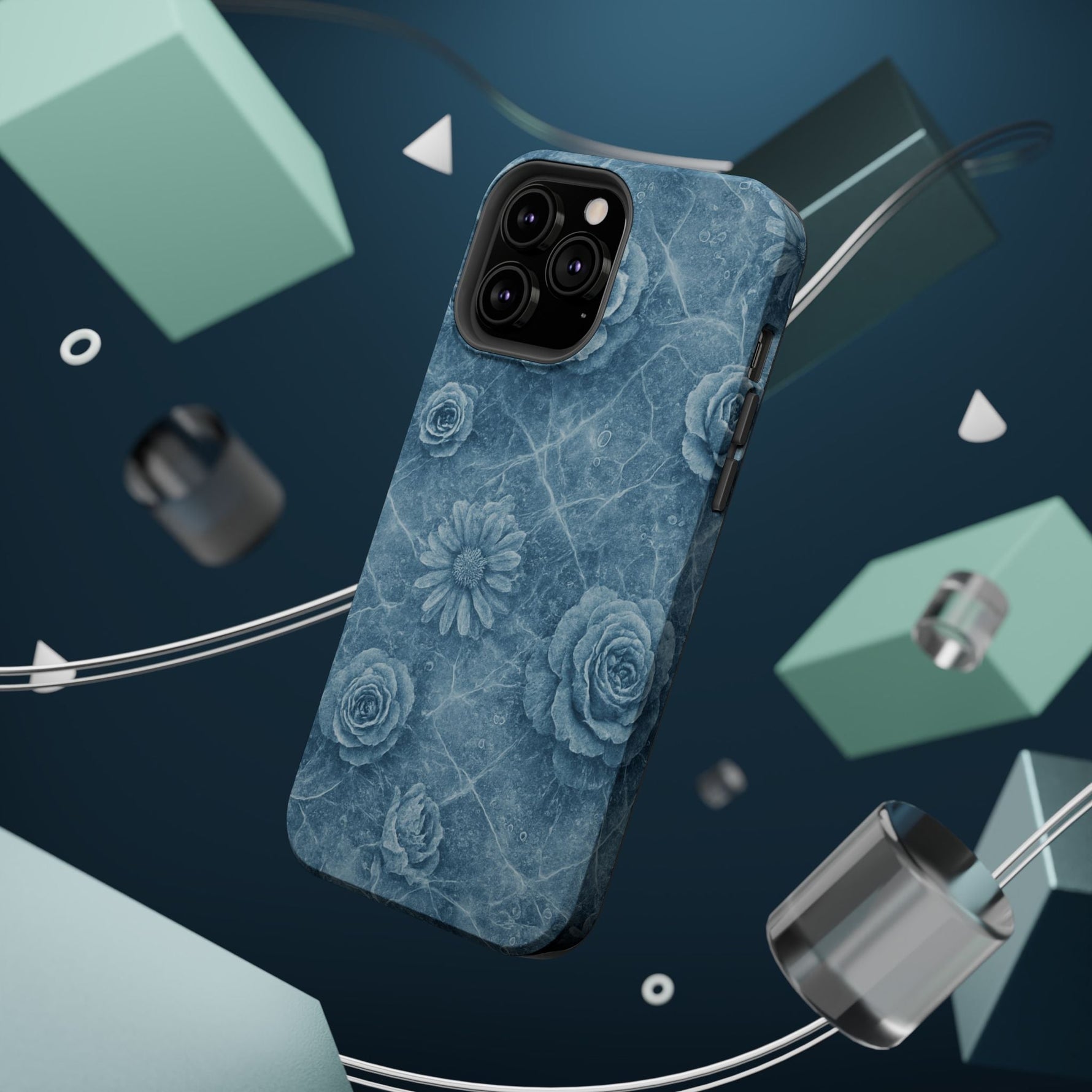 Frozen Flower Impact-Resistant iPhone Case — MagSafe Compatible  Shamo's