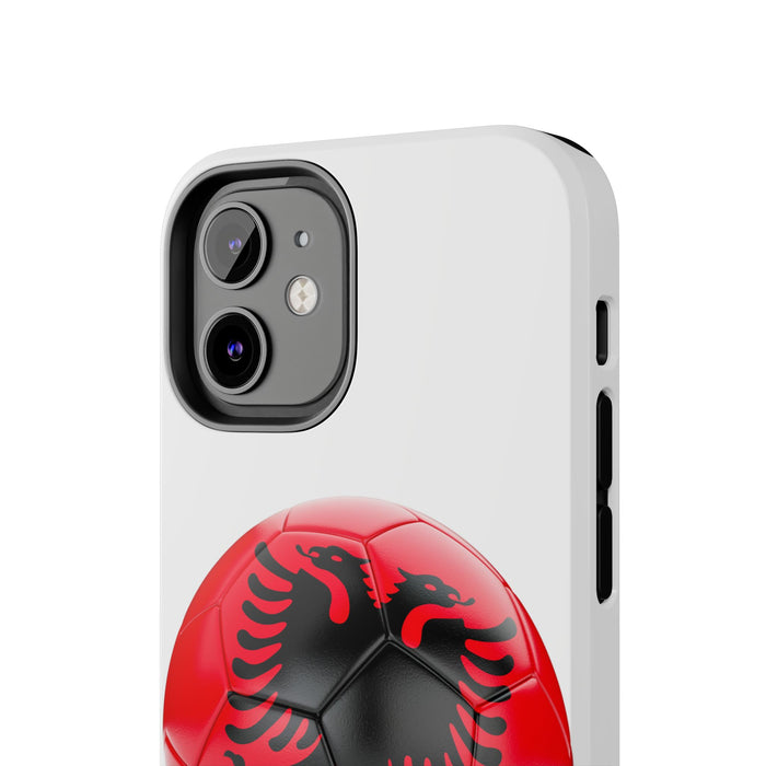 Tough Phone Cases with Albanian soccer flag