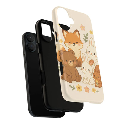 Forest Friends iPhone Case — Fox, Bear & Bunny Design. with MagSafe  Shamo's