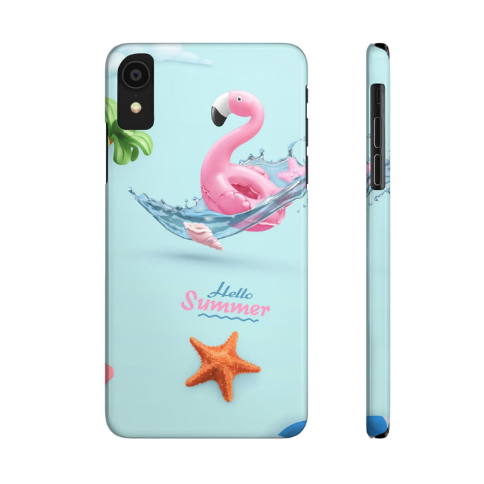 Slim Phone Cases with Hello Summer design